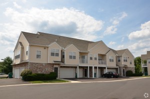 Apartments in Limerick, PA for rent - Exterior Apartment Building with Garages                
