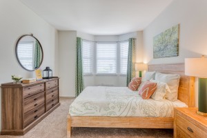 Two Bedroom Apartments in Limerick, PA - Model Large Bedroom with Bay Windows 